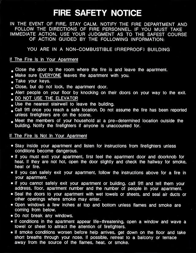 408-02 Fire Safety Notice
