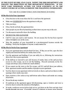 408-02 Fire Safety Notice Combustible